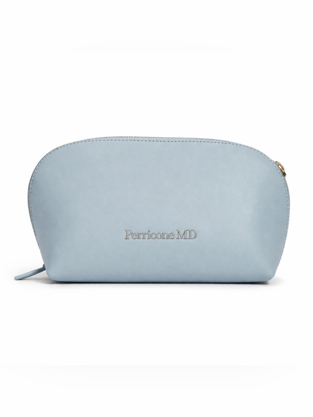 Perricone MD Pastel Blue Cosmetic Case with Brand Embossed Logo